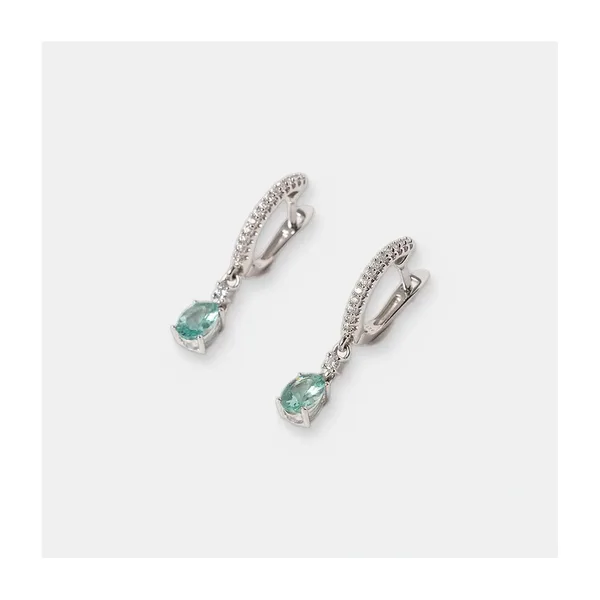 Серебряные серьги с апатитами — арт. 10522-005675