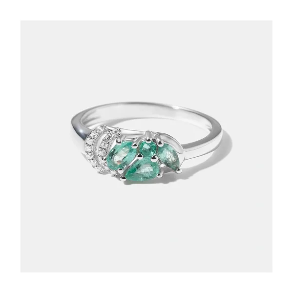 Серебряное кольцо с изумрудами — арт. 10321-000552