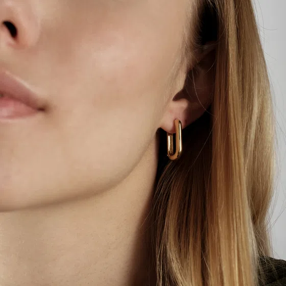 Серебряные позолоченные серьги-кольца LUTA Jewelry Poison Drop — модель 31siqqg — фото 2
