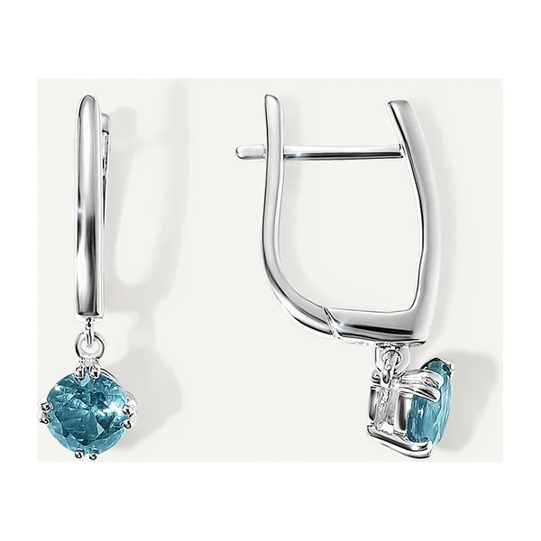 Серебряные серьги с кианитами — арт. 10522-002373