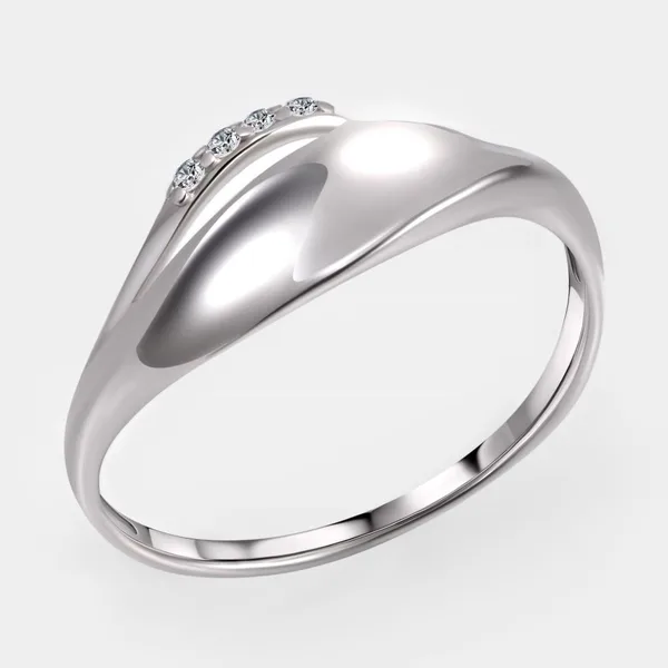 Кольцо из серебра с фианитами — арт. 000-375641