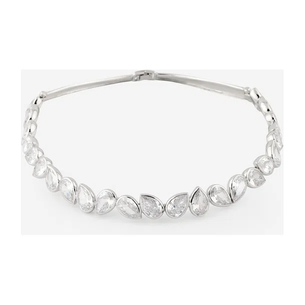 Серебристое колье с кристаллами STEALING BEAUTY Caviar Jewellery Poison Drop — модель ydn1sje — фото 2