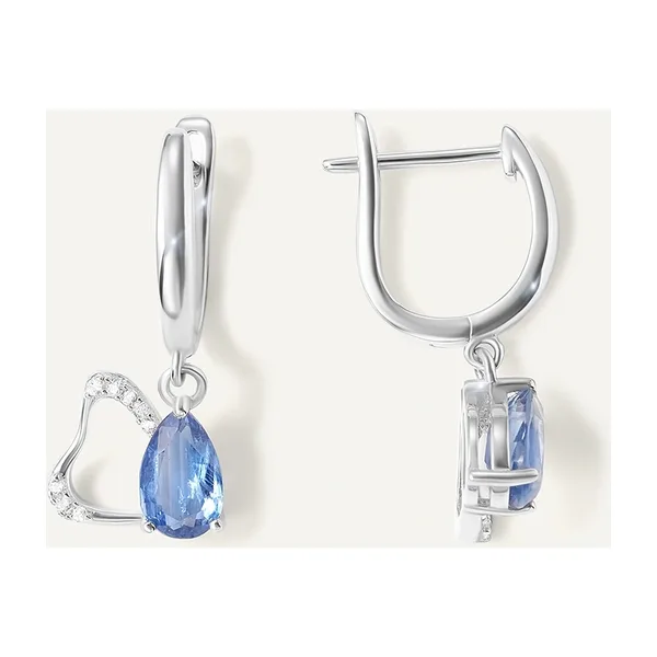 Серебряные серьги с кианитами — арт. 10522-003988