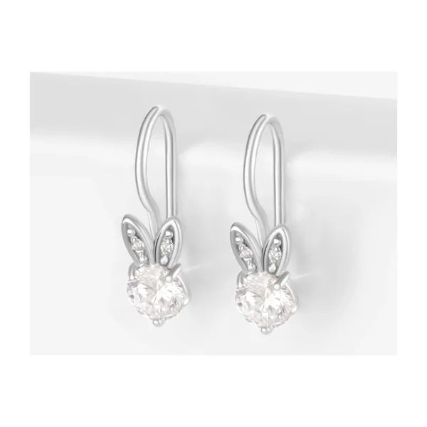 Серьги детские из серебра с фианитами — арт. 000-396021