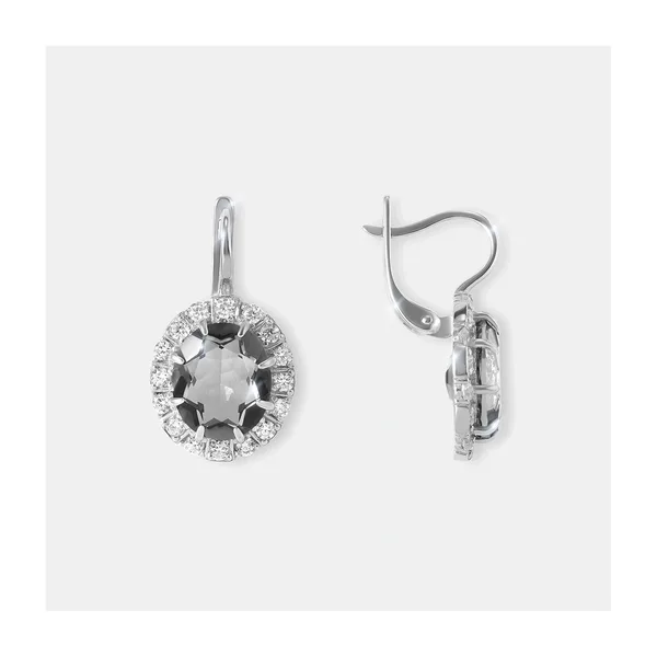 Серебряные серьги с горным хрусталем — арт. 10522-006538