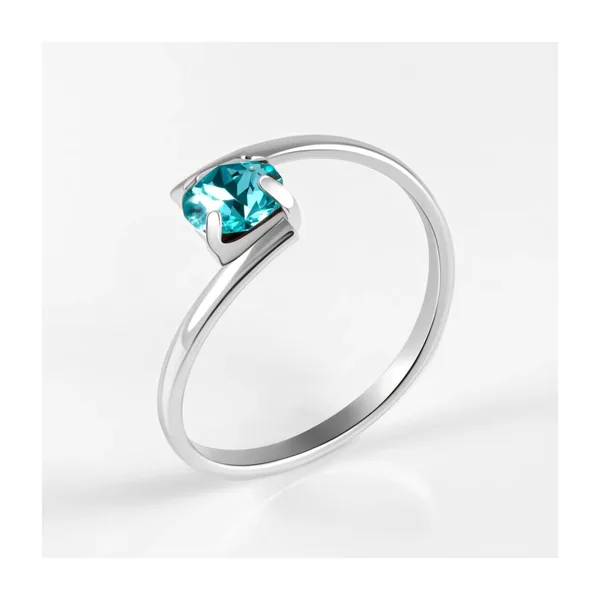 Кольцо из серебра с кристаллами swarovski — арт. 000-390410