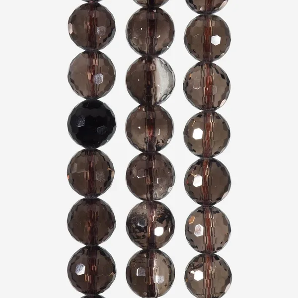 Бусины из раухтопаза, огранка, 46-50 шт. на нитке