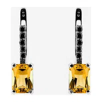 Серьги из белого золота с бриллиантами и цитринами NIGHTSHADE RS1912 X DANIILBERG Poison Drop — модель jmd5262 — фото 3