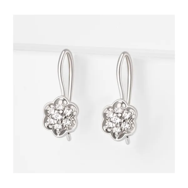Серьги детские из серебра с фианитами — арт. 000-231799