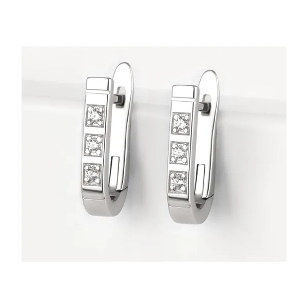 Серьги из серебра с фианитами — арт. 000-352483