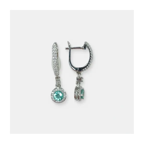Серебряные серьги с апатитами — арт. 10522-005677