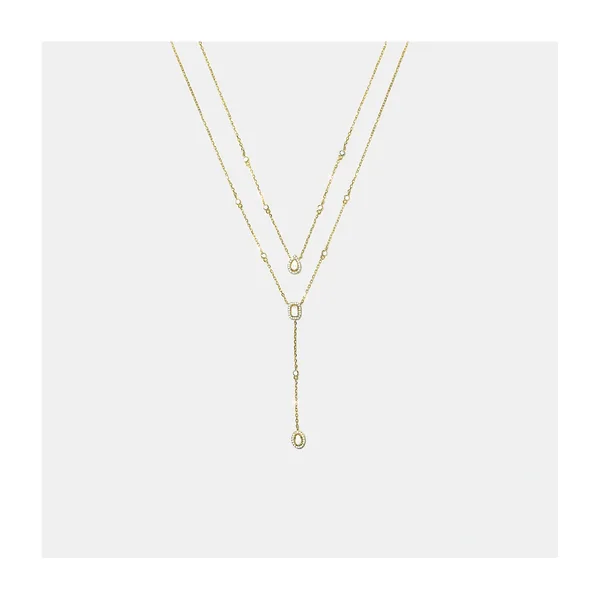 Серебряное колье с кубическим цирконием — арт. 074968