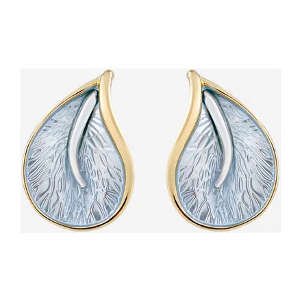 Золотистые серьги в форме цветка с белой эмалью ROCOCO Poison Drop — модель 2c9bt5w — фото 2