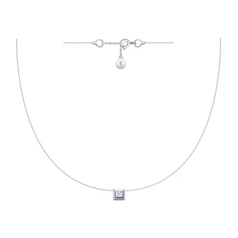 Колье из серебра с фианитами — арт. 000-325606