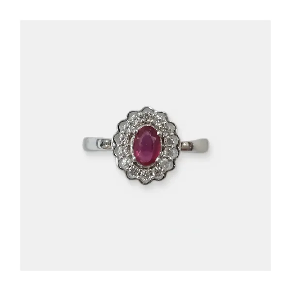 Серебряное кольцо с рубином — арт. 10321-001386