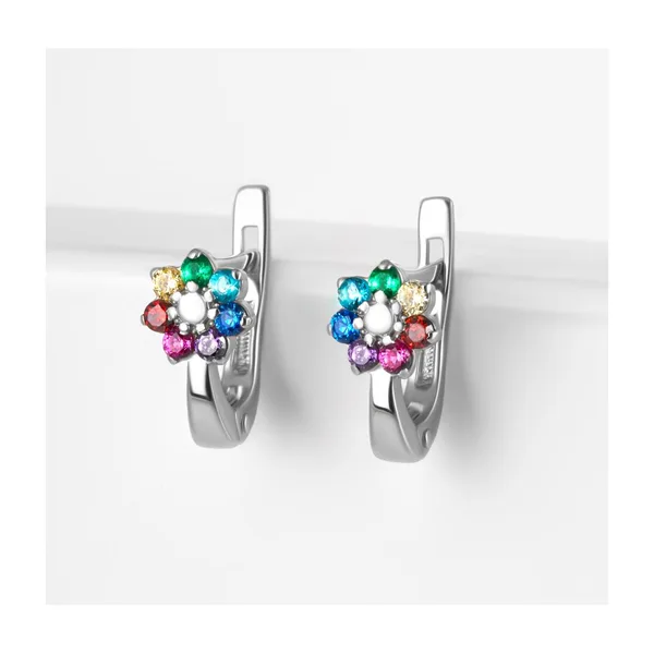 Серьги детские из серебра с фианитами — арт. 000-280212