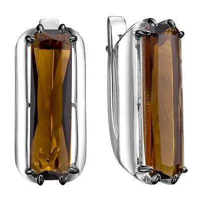 Серьги из серебра с кристаллами — арт. 000-345326