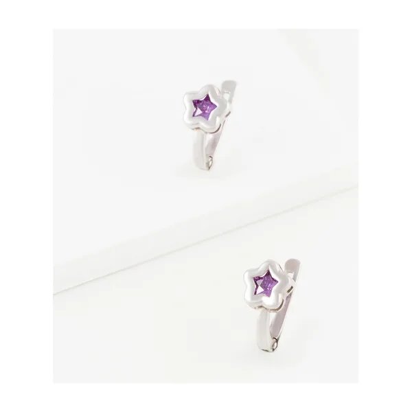 Серьги детские из серебра с фианитами — арт. 000-330705