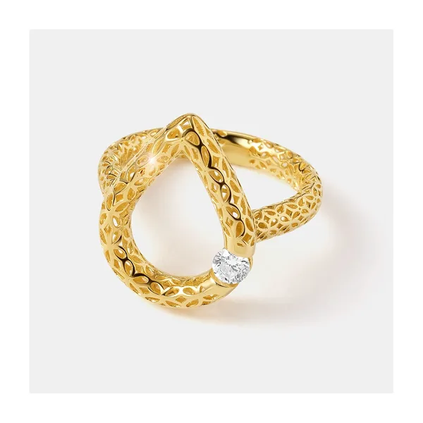 Серебряное кольцо с кубическим цирконием — арт. 10323-000407
