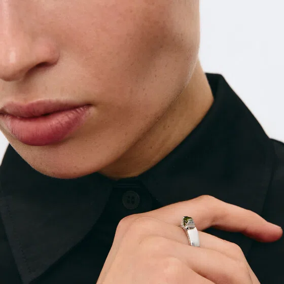 Кольцо из белого золота с бриллиантами Herald Percy Diamonds Poison Drop — модель 4kwbhpf