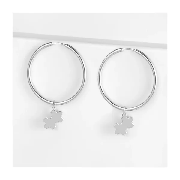 Серьги конго из серебра — арт. 000-395423