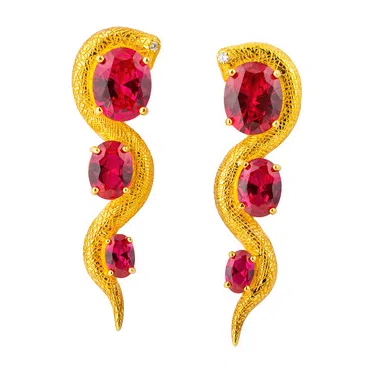 Серьги средней длины AURA.916 Poison Drop — модель 5pct7un — фото 2