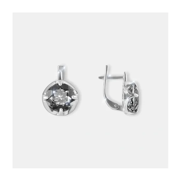 Серебряные серьги с горным хрусталем — арт. 10522-006544