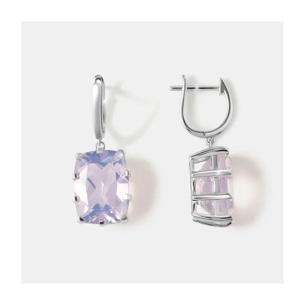 Серебряные серьги с кварцем — арт. 10522-006605