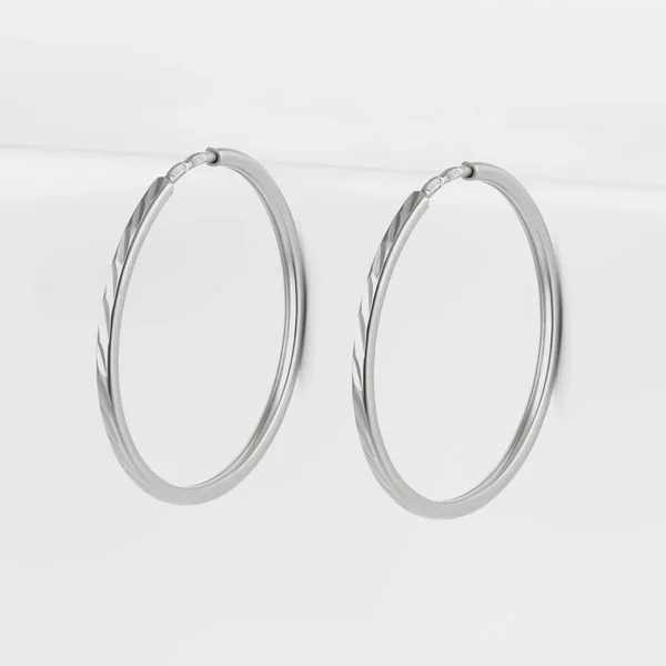 Серьги конго из серебра — арт. 000-381248
