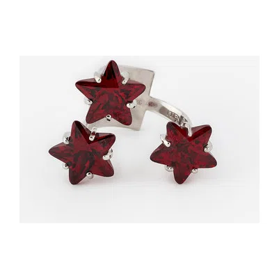 Кольцо из серебра с фианитами «Три кремлевские звезды» SOVIET MEMORIES II Dzhanelli Jewellery Poison Drop — модель q8wahke — фото 2