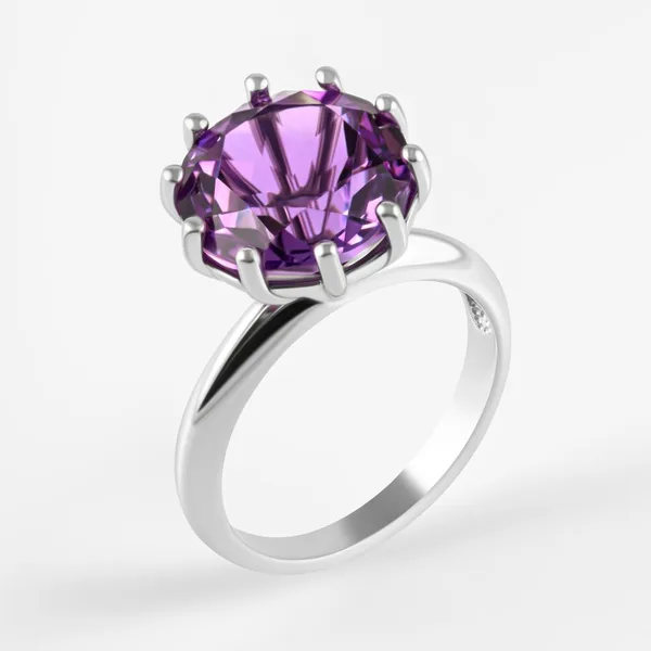 Кольцо из серебра с аметистами — арт. 000-386951