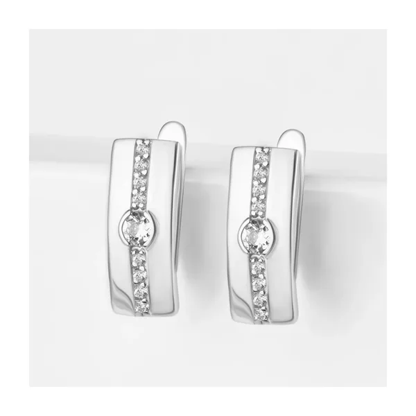 Серьги из серебра с фианитами — арт. 000-351241