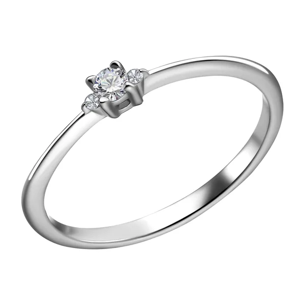 Серебряное кольцо с фианитами