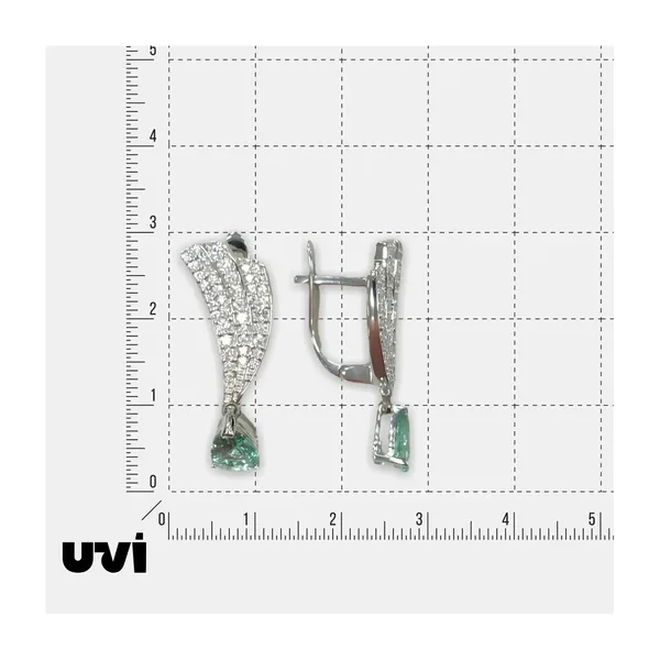 Серебряные серьги с апатитами — арт. 10522-005682