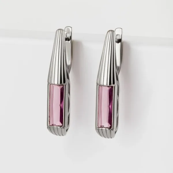 Серьги из серебра с кристаллами — арт. 000-345297