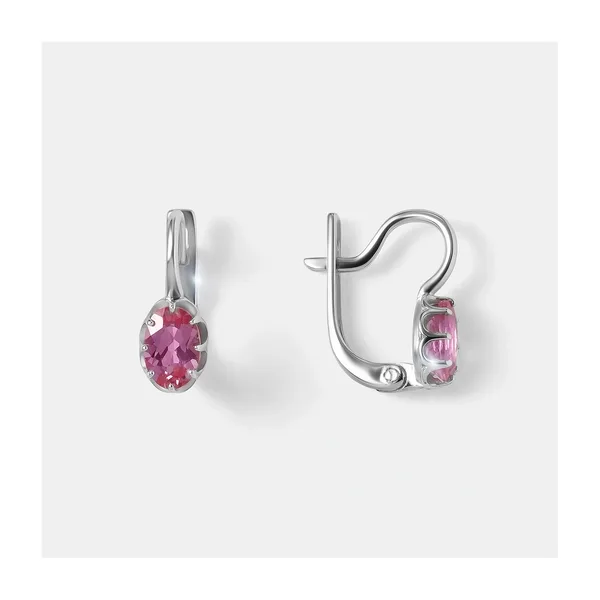 Серебряные серьги с александритами Чохральского — арт. 10523-000458