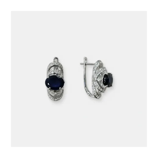 Серебряные серьги с сапфирами — арт. 10521-001499