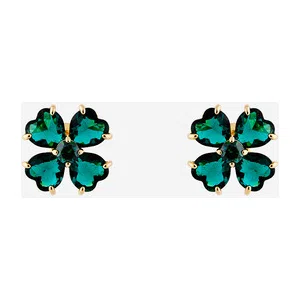 Золотистые серьги с кубическим цирконием Idyllia Swarovski Poison Drop — модель 4c8nbea — фото 2