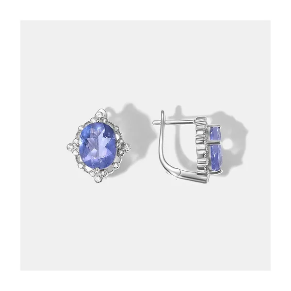 Серебряные серьги с флюоритами — арт. 10529-000311