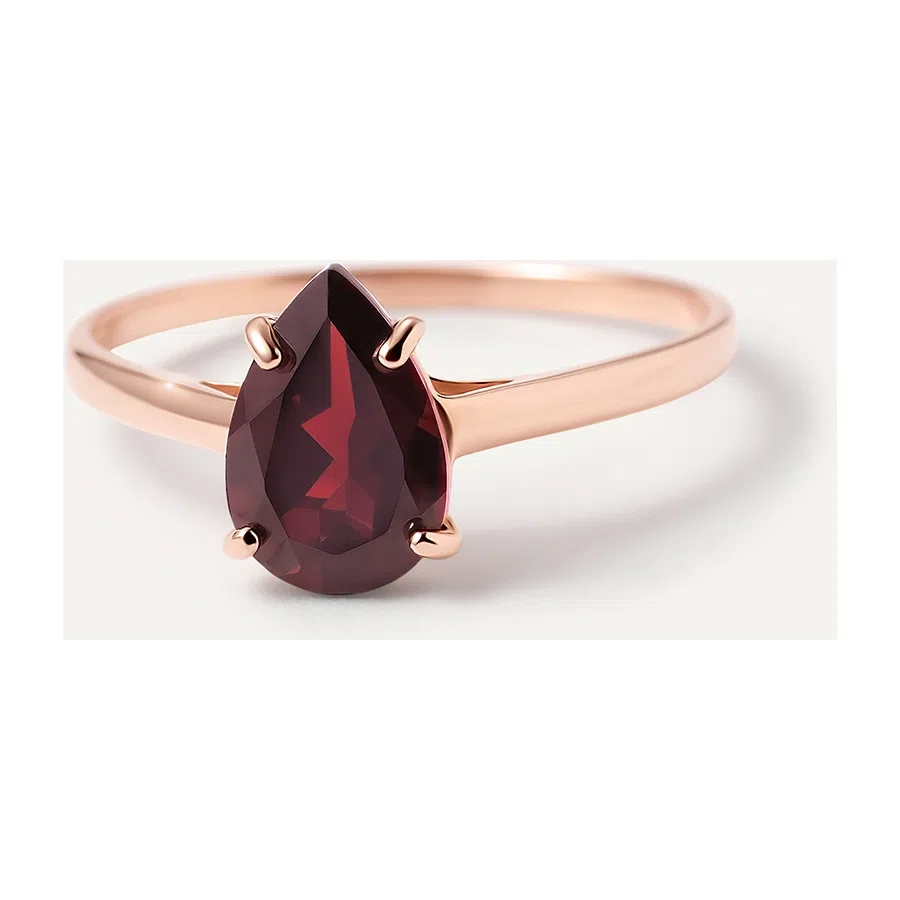 Серебряное кольцо с гранатом
