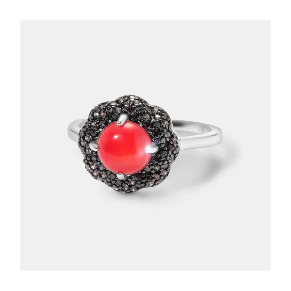 Серебряное кольцо с кораллом — арт. 10322-003001