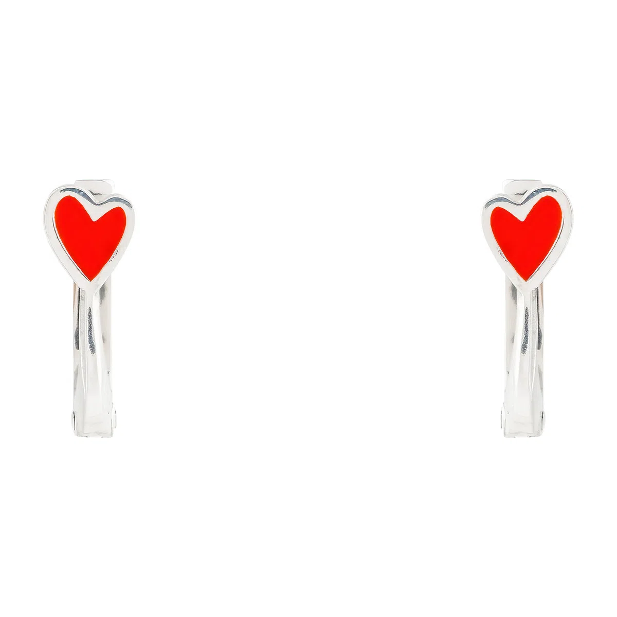 Серьги сердца с эмалью УРА jewelry Poison Drop — модель 1nnf6e6
