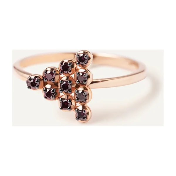 Серебряное кольцо с розовыми бриллиантами — арт. 10321-000682