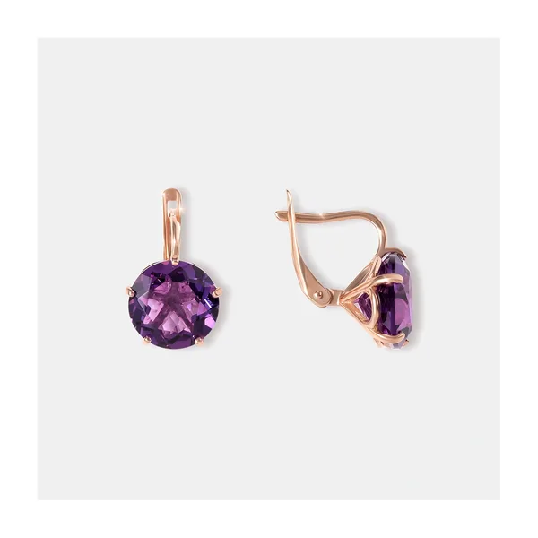 Серебряные серьги с аметистами — арт. 10522-005952