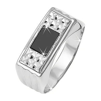 Печатка из серебра с фианитами — арт. 000-265584