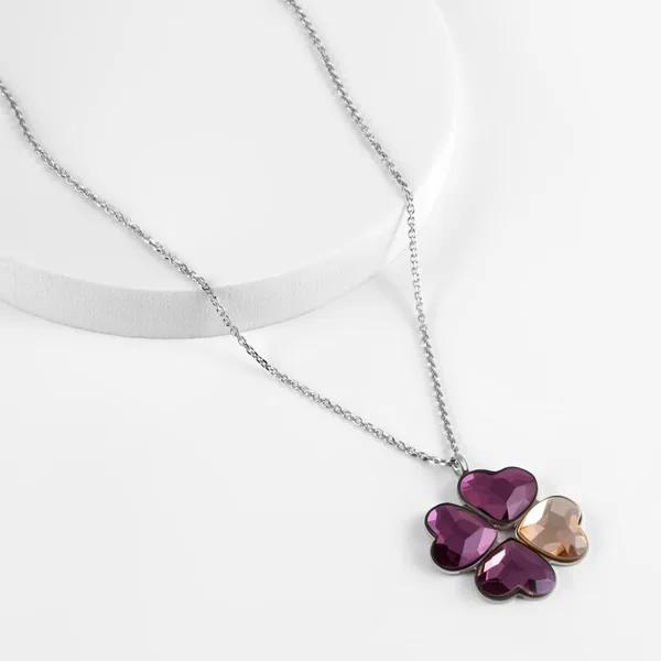 Колье из серебра с кристаллами Swarovski — арт. 000-390458