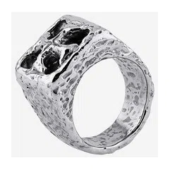 Серебристое кольцо Tamplier из кобальта Sevenworlds Poison Drop — модель dj43cjr