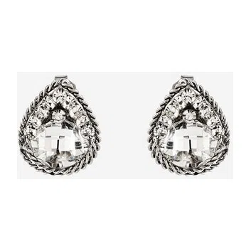 Серебристые серьги с кристаллами Tannum Poison Drop — модель x1zk3w3