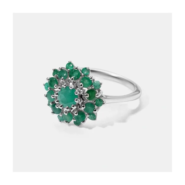 Серебряное кольцо с изумрудами — арт. 10321-000356
