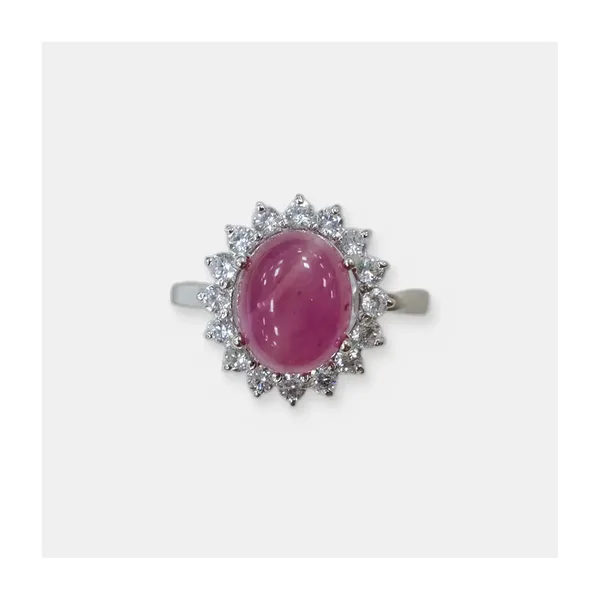 Серебряное кольцо с малиновым жадеитом — арт. 10322-005446
